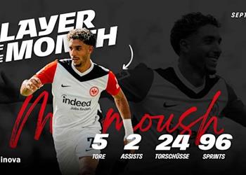 رسمي ا عمر مرموش لاعب شهر سبتمبر في آينتراخت فرانكفورت