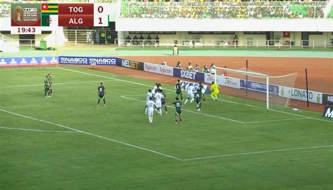 العارضة تنقذ الجزائر من هدف محقق لـ توجو بتصفيات كأس امم افريقيا