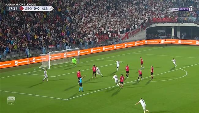 هدف رائع في مباراة جورجيا والبانيا بدوري الامم الاوروبية
