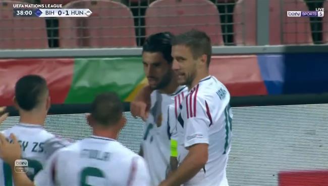 هدف سوبوسلاي في مرمي البوسنة والهرسك بدوري الامم الاوروبية