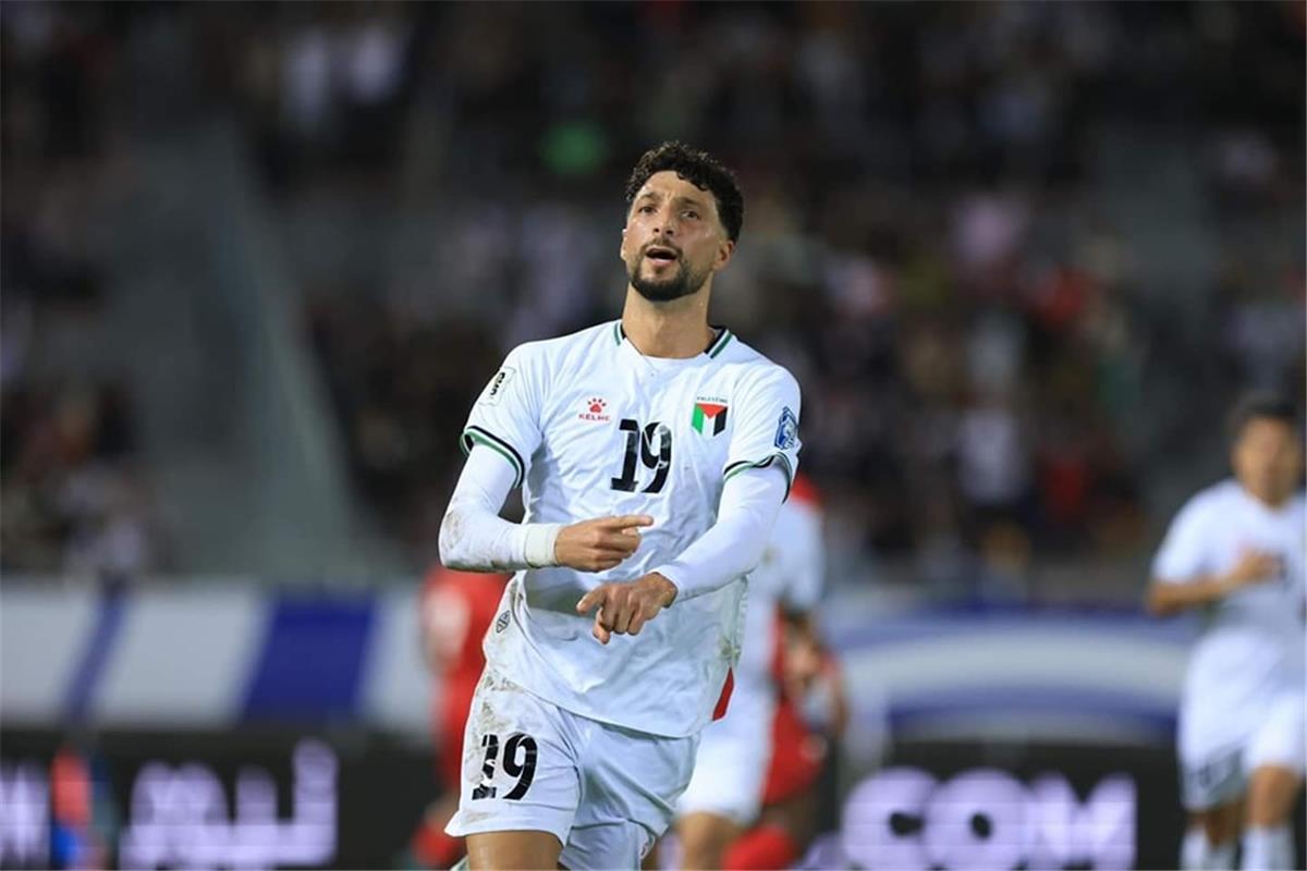 وسام ابو علي لاعب منتخب فلسطين