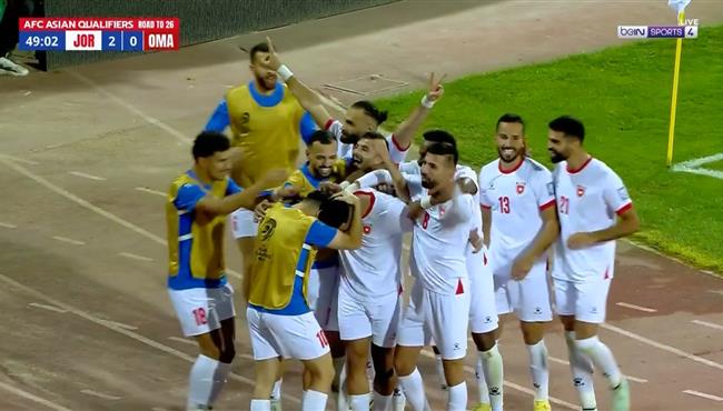 هدف الاردن الثاني في مرمي عمان بتصفيات كأس العالم