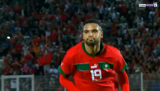 هدف المغرب الثالث في مرمي افريقيا الوسطي يوسف النصيري