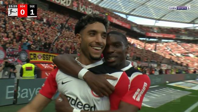 ملخص لمسات عمر مرموش في مباراة فرانكفورت وباير ليفركوزن بالدوري الالماني