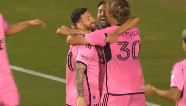 من اول لمسة ميسي يشارك في هدف انتر ميامي الثالث بمرمي نيو انجلاند