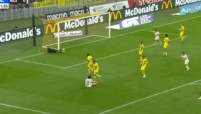 هدف تعادل نيس مع نانت 1 1 الدوري الفرنسي