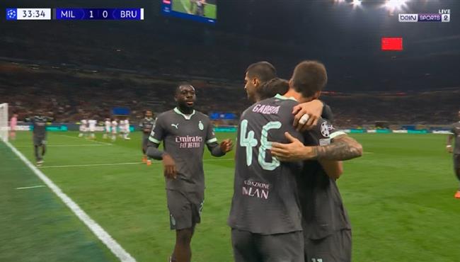 اهداف مباراة ميلان وكلوب بروج 3 1 دوري ابطال اوروبا