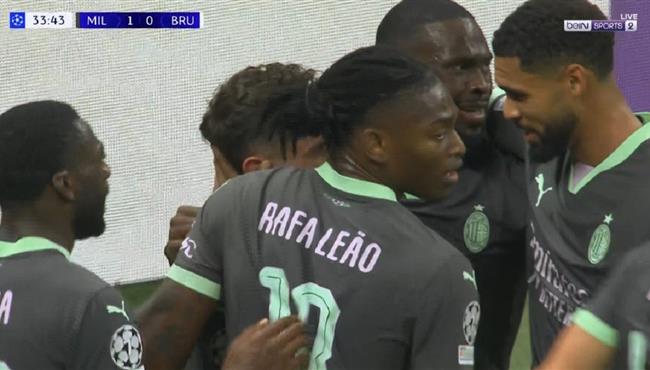 هدف ميلان الاول في مرمي كلوب بروج 1 0 دوري ابطال اوروبا