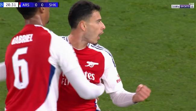 هدف ارسنال الاول في مرمي شاختار بدوري ابطال اوروبا