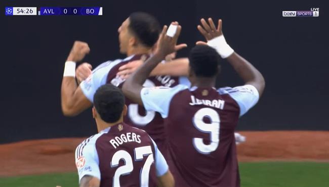 اهداف مباراة استون فيلا وبولونيا 2 0 دوري ابطال اوروبا