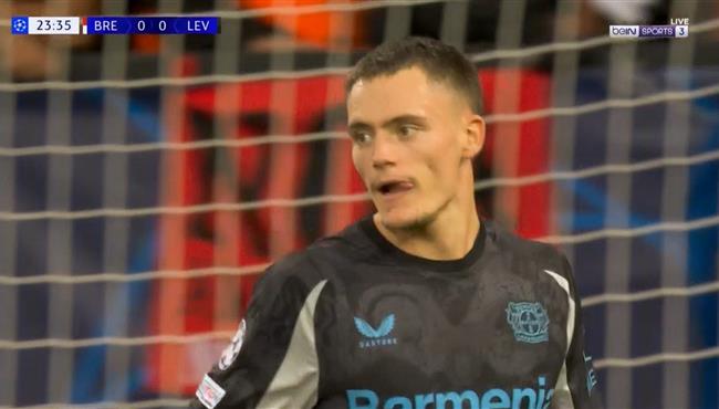 هدف باير ليفركوزن الاول في مرمي بريست بدوري ابطال اوروبا