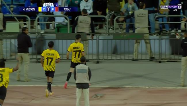 هدف الحسين اربد الثاني في مرمي ناساف كارشي بدوري ابطال اسيا