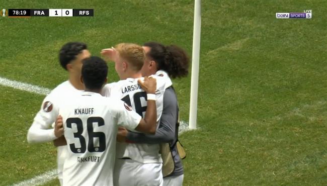 هدف فرانكفورت الاول امام دواجفا ريجا اسيست عمر مرموش بالدوري الاوروبي