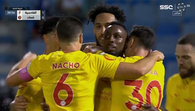 اهداف مباراة القادسية وضمك 2 1 الدوري السعودي