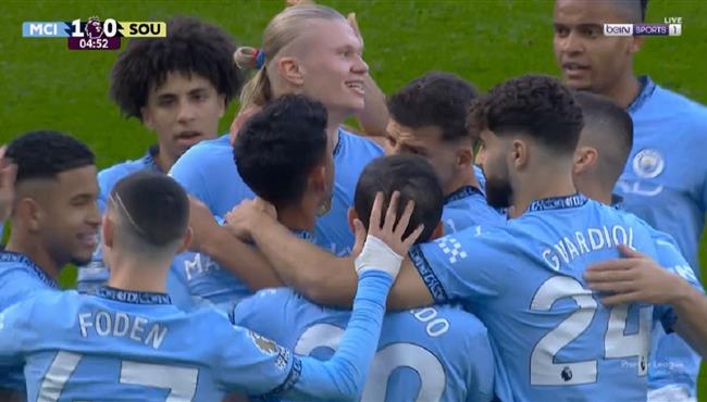 هدف فوز مانشستر سيتي علي ساوثهامبتون 1 0 الدوري الانجليزي