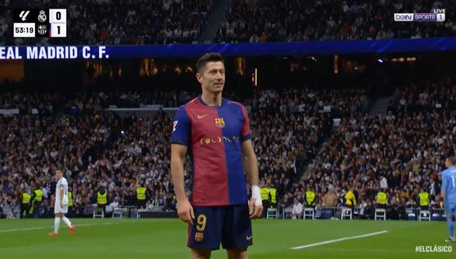 هدف ليفاندوفيسكي الاول في مرمي ريال مدريد بالدوري الاسباني