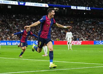 استمتاع ولكن ليفاندوفسكي ي حذر برشلونة بعد رباعية الكلاسيكو أمام ريال مدريد