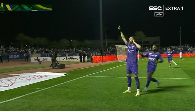 هدف الهلال الاول في مرمي الطائي بكاس خادم الحرمين