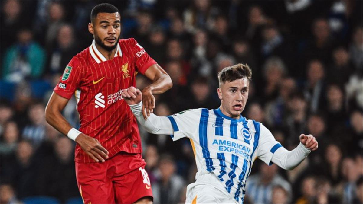 فيديو | جاكبو يسجل هدف ليفربول الثاني أمام برايتون في كأس كاراباو