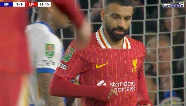 ملخص لمسات محمد صلاح في مباراة ليفربول وبرايتون بكأس الرابطة الانجليزية