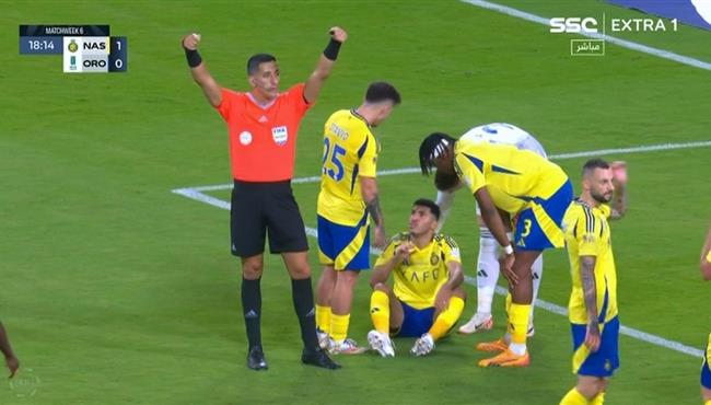 اصابة سلطان الغنام وخروجه في مباراة النصر والعروبة بالدوري السعودي