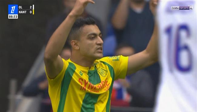 مصطفي محمد كاد ان يسجل هدف لـ نانت امام ليون لولا تألق الحارس