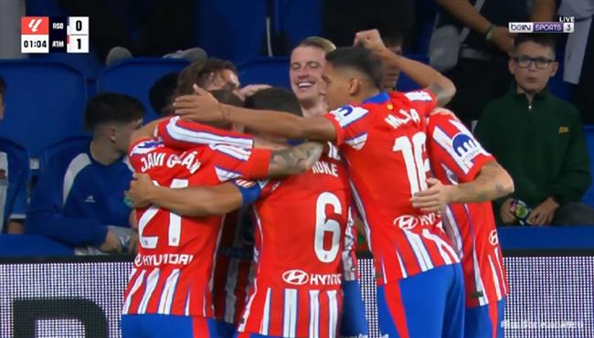 اهداف مباراة اتليتكو مدريد وريال سوسيداد 1 1 الدوري الاسباني