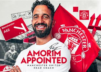 رسمي ا مانشستر يونايتد يعلن تعيين روبن أموريم مدرب ا للفريق