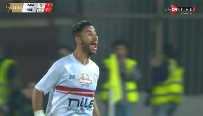 هدف ناصر ماهر في مرمي البنك الاهلي بالدوري المصري اسيست عبد الله السعيد