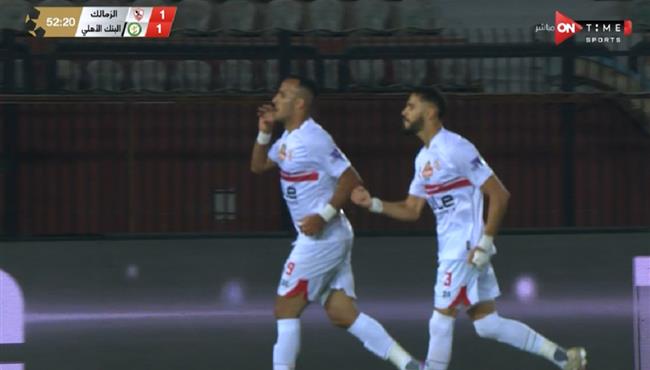 هدف ناصر منسي في مرمي البنك الاهلي بالدوري المصري