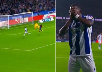 فيديو بيكر ي سجل هدف ريال سوسيداد الأول أمام برشلونة