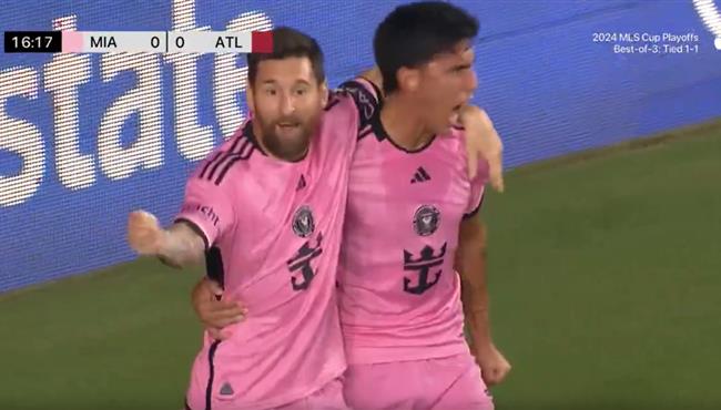 هدف انتر ميامي الاول في مرمي اتالانتا يونايتد بمشاركة ميسي
