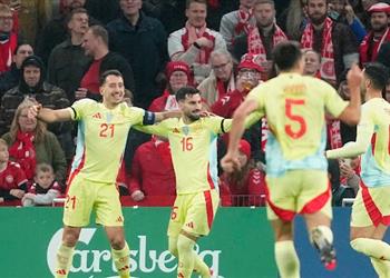 فيديو إسبانيا تفوز على الدنمارك بثنائية في دوري الأمم الأوروبية