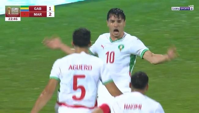 هدف ابراهيم دياز الثاني في مرمي الجابون بتصفيات كاس امم افريقيا