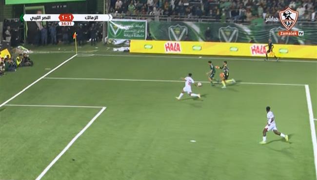خطأ من محمد صبحي كاد ان يتسبب في هدف للنصر الليبي