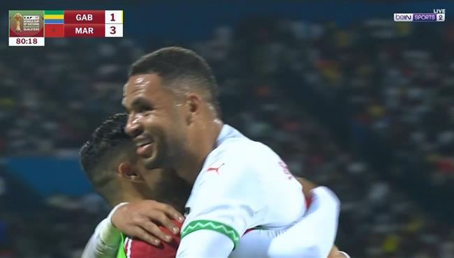 هدف يوسف النصيري في مرمي الجابون بتصفيات كاس امم افريقيا