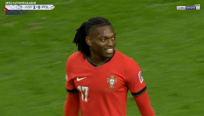 هدف رفائيل لياو في مرمي بولندا بدوري الامم الاوروبية