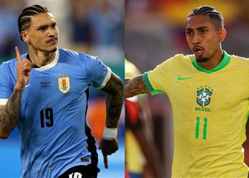 موعد والقناة الناقلة لمباراة البرازيل وأوروجواي في تصفيات كأس العالم 2026 والمعلق