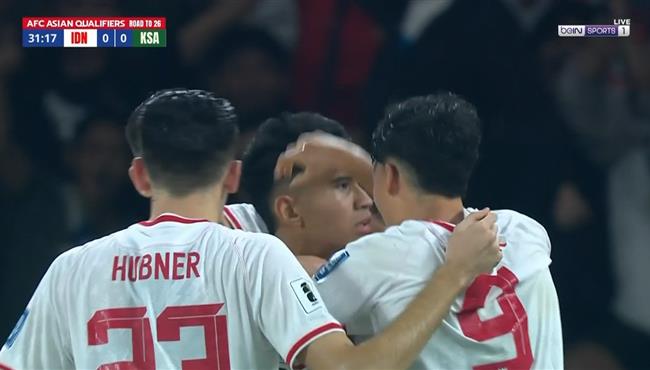 هدف اندونيسيا الاول الرائع في مرمي السعودية بتصفيات كأس العالم