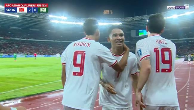 هدف اندونيسيا الثاني في مرمي السعودية بتصفيات كأس العالم