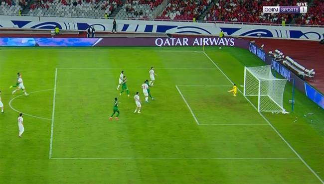 عبد الله الحمدان كاد ان يسجل هدف لـ السعودية امام اندونيسيا