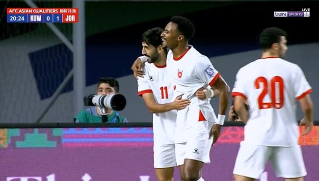 هدف يزن النعيمات الرائع في مرمي الكويت بتصفيات كاس العالم
