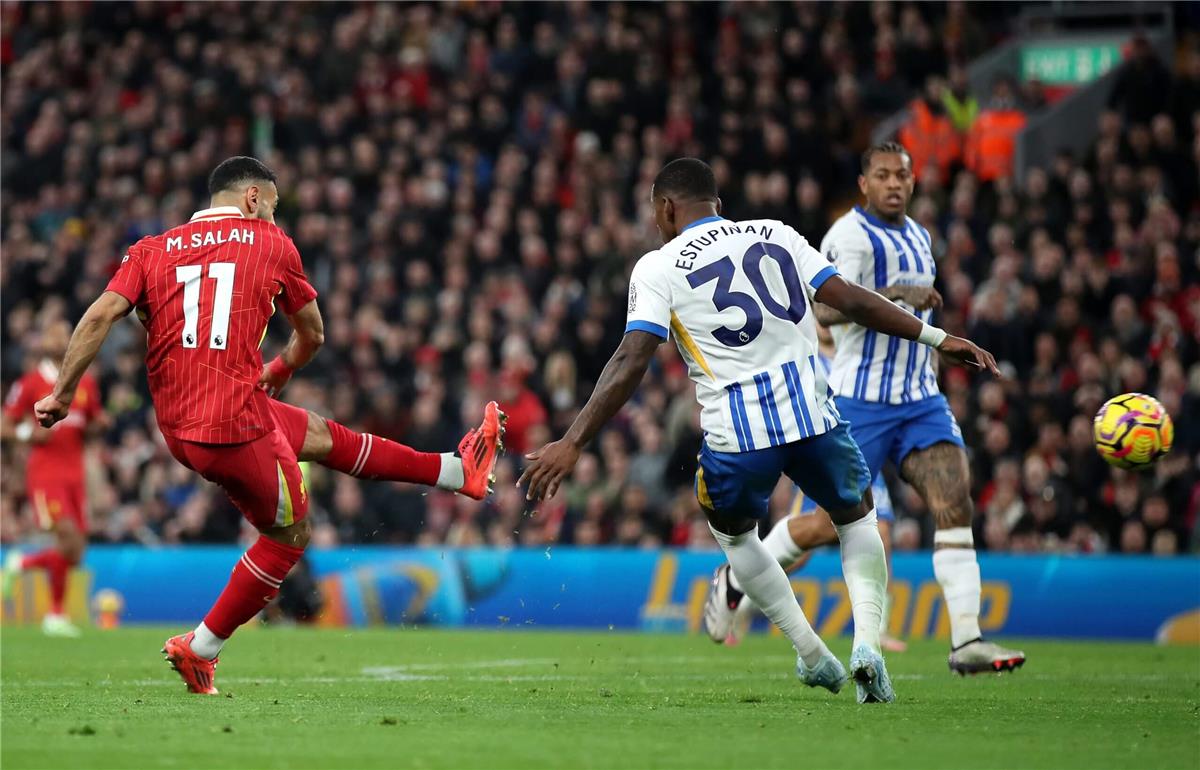ترتيب هدافي الدوري الإنجليزي بعد هدف محمد صلاح أمام برايتون