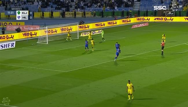 هدف الهلال الاول في مرمي الخليج بالدوري السعودي