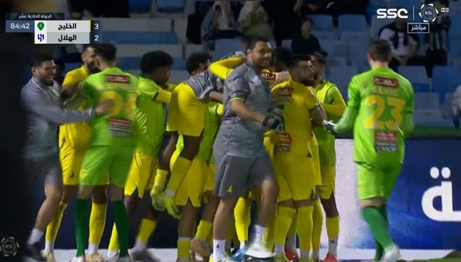 اهداف مباراة الهلال والخليج 2 3 الدوري السعودي
