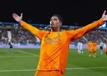 فيديو بيلينجهام يسجل هدف ريال مدريد الثالث أمام ليجانيس