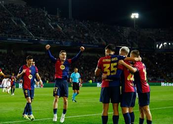 فيديو ليفاندوفسكي يقود برشلونة للفوز على بريست بثلاثية في دوري أبطال أوروبا