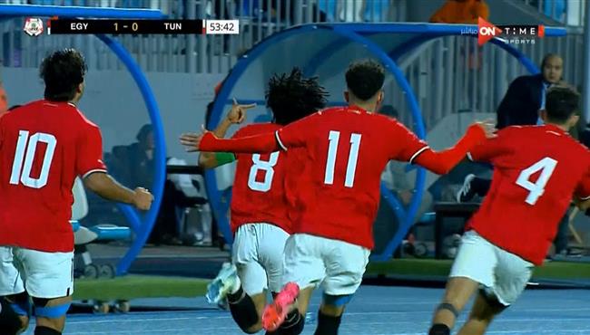 هدف مصر الاول الرائع في مرمي تونس بكأس شمال افريقيا تحت 20 عام