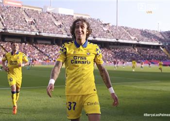 فيديو فابيو سيلفا ي سجل هدف لاس بالماس الثاني أمام برشلونة