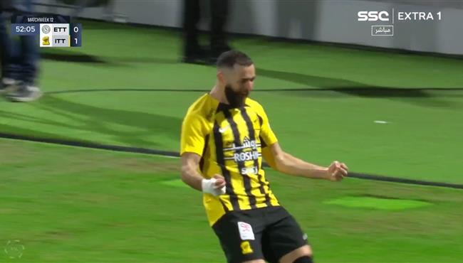 هدف كريم بنزيما في مرمي الاتفاق بالدوري السعودي